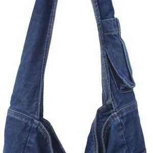 Denim Hobo Bags for Women Retro Jean Shoulder Bag Casual Jean Tote Handbags Vint